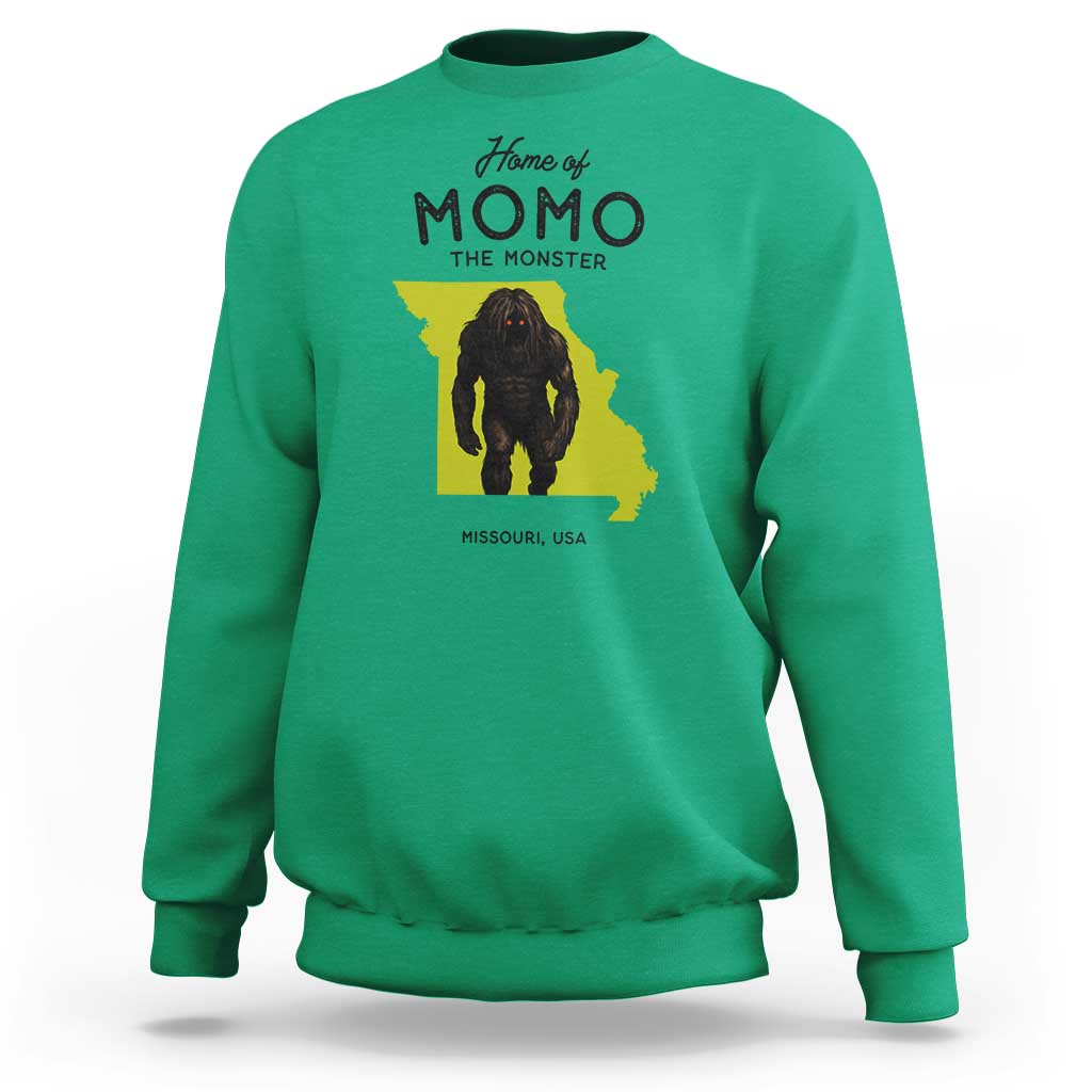 Louisiana Missouri Cryptid Lover Sweatshirt Home Of Momo The Monster