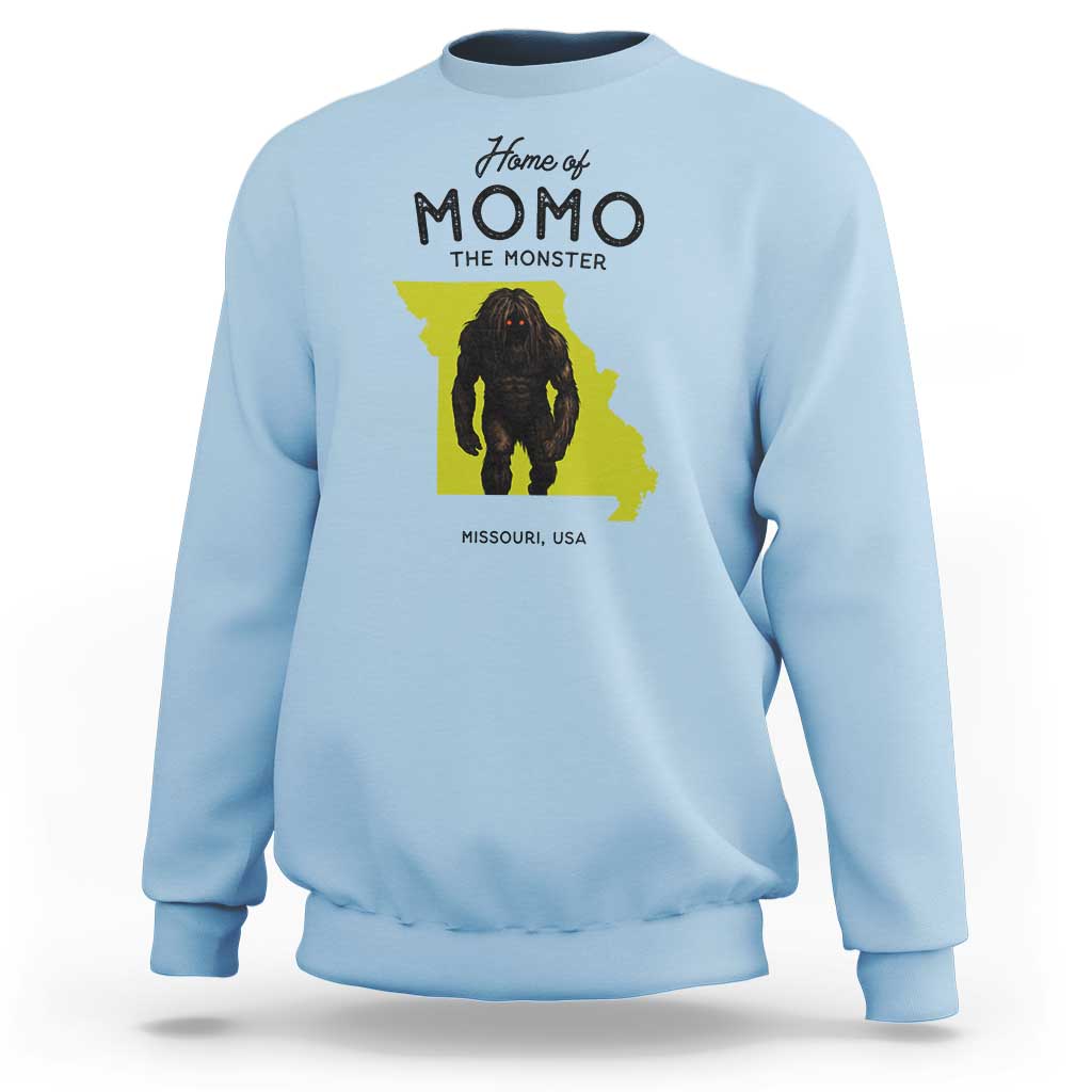 Louisiana Missouri Cryptid Lover Sweatshirt Home Of Momo The Monster