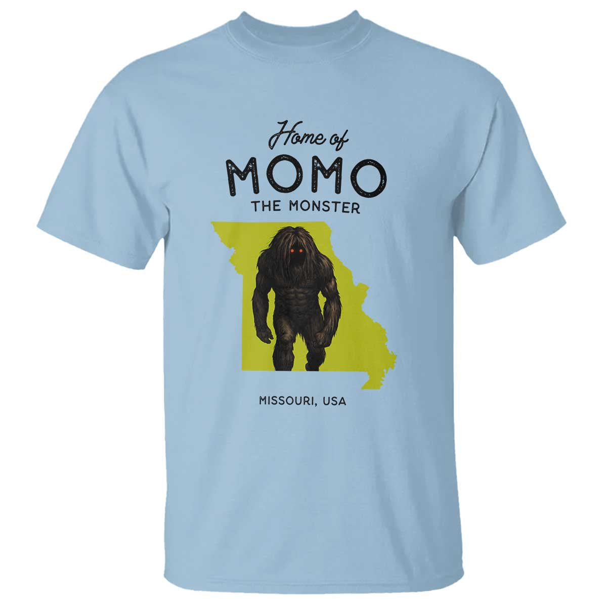 Louisiana Missouri Cryptid Lover T Shirt Home Of Momo The Monster