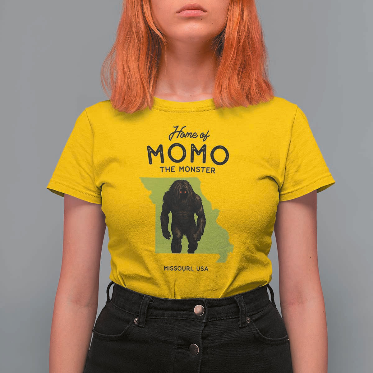 Louisiana Missouri Cryptid Lover T Shirt For Women Home Of Momo The Monster