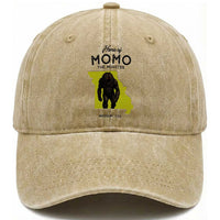 Louisiana Missouri Cryptid Lover Washed Cotton Baseball Cap Home Of Momo The Monster