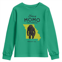 Louisiana Missouri Cryptid Lover Youth Sweatshirt Home Of Momo The Monster