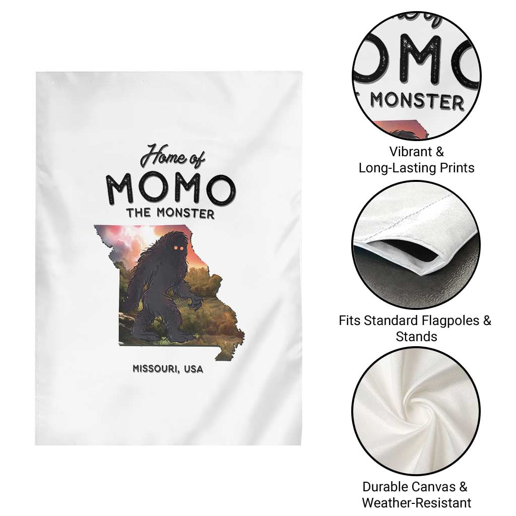 Momo The Monster Folklore Garden Flag Louisiana Missouri Cryptid Lover Gift