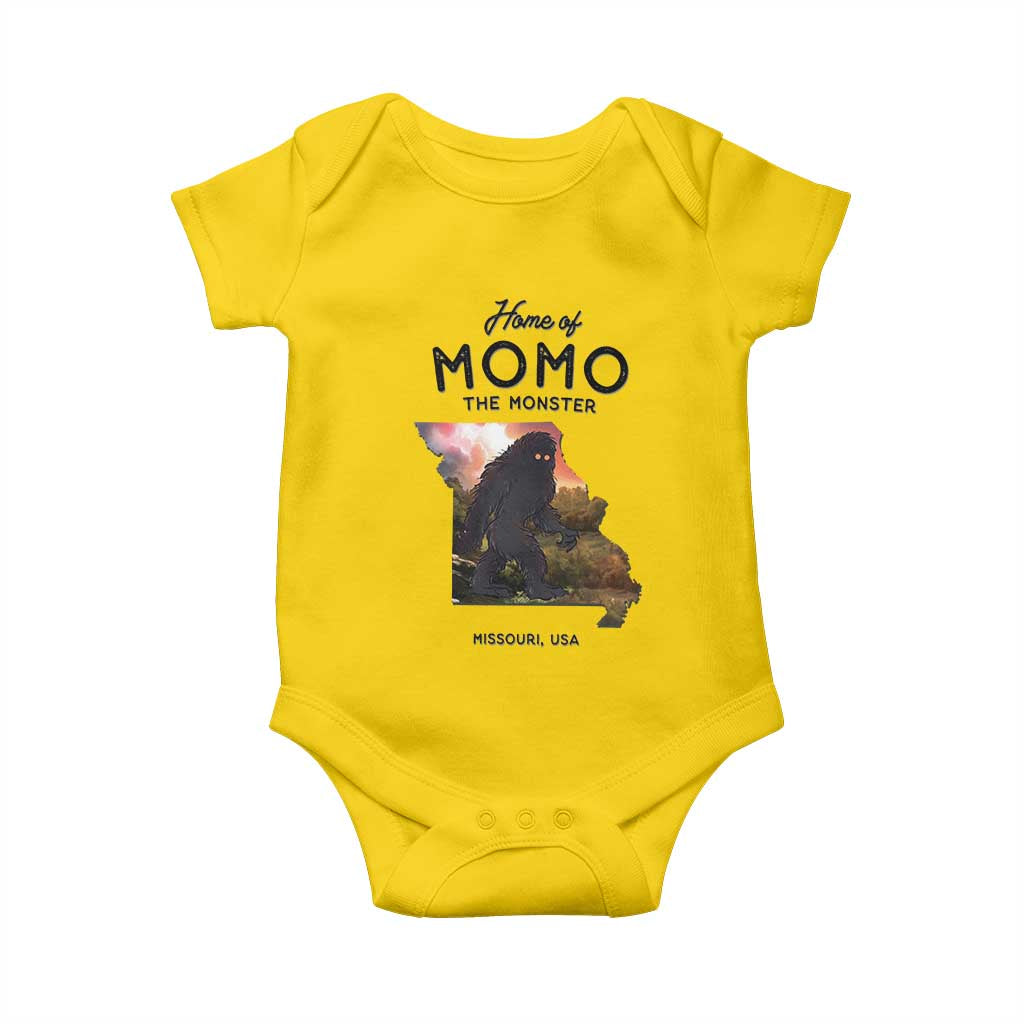 Momo The Monster Folklore Baby Onesie Louisiana Missouri Cryptid Lover Gift