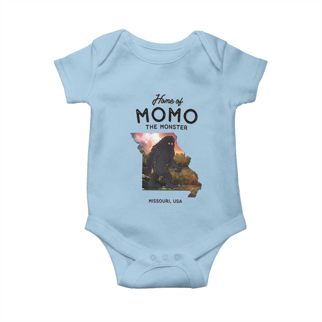 Momo The Monster Folklore Baby Onesie Louisiana Missouri Cryptid Lover Gift