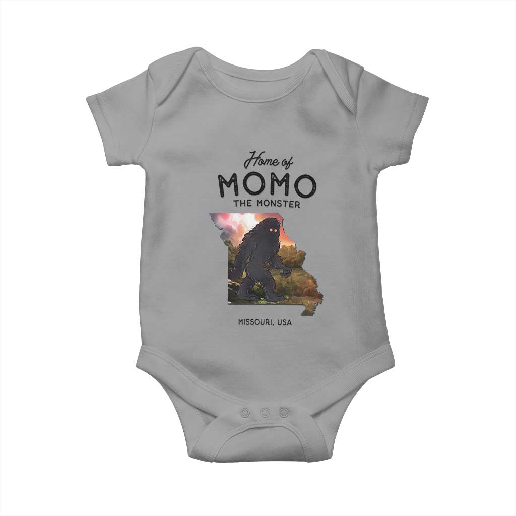 Momo The Monster Folklore Baby Onesie Louisiana Missouri Cryptid Lover Gift