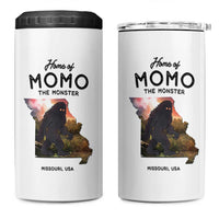 Momo The Monster Folklore 4 in 1 Can Cooler Tumbler Louisiana Missouri Cryptid Lover Gift