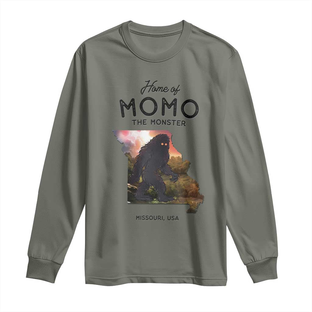 Momo The Monster Folklore Long Sleeve Shirt Louisiana Missouri Cryptid Lover Gift