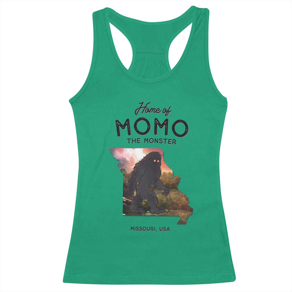 Momo The Monster Folklore Racerback Tank Top Louisiana Missouri Cryptid Lover Gift