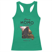 Momo The Monster Folklore Racerback Tank Top Louisiana Missouri Cryptid Lover Gift
