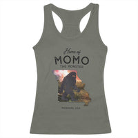 Momo The Monster Folklore Racerback Tank Top Louisiana Missouri Cryptid Lover Gift