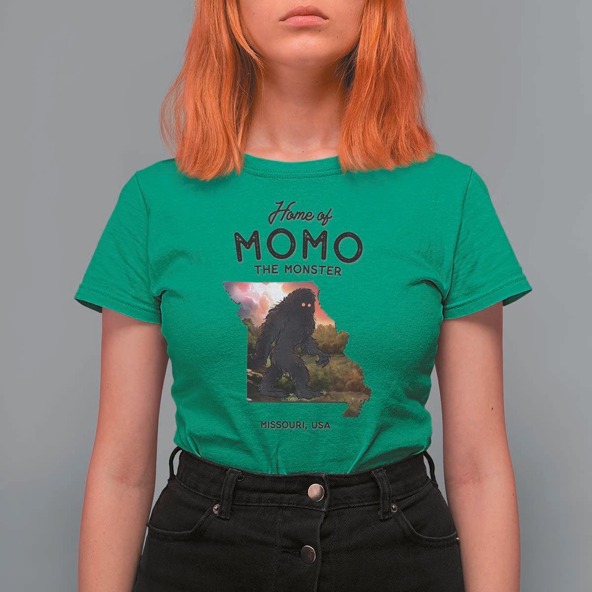 Momo The Monster Folklore T Shirt For Women Louisiana Missouri Cryptid Lover Gift