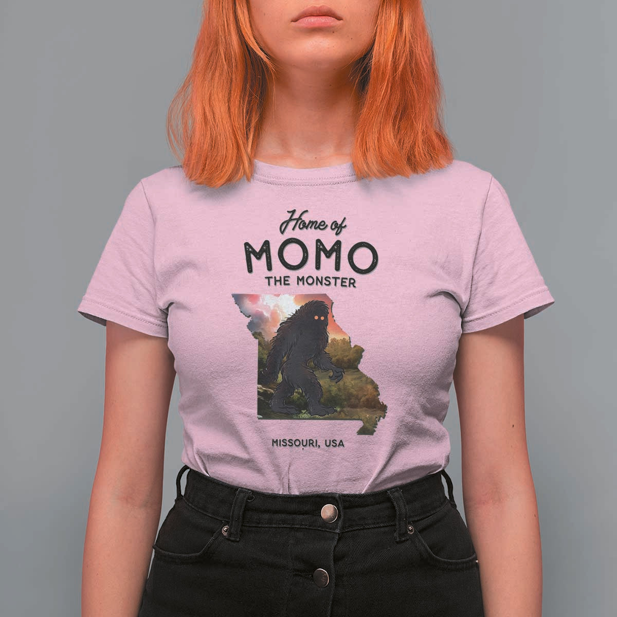 Momo The Monster Folklore T Shirt For Women Louisiana Missouri Cryptid Lover Gift