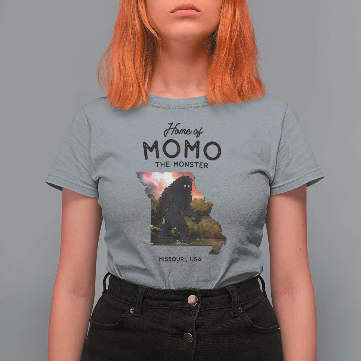 Momo The Monster Folklore T Shirt For Women Louisiana Missouri Cryptid Lover Gift