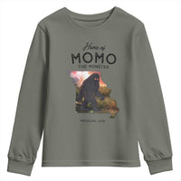 Momo The Monster Folklore Youth Sweatshirt Louisiana Missouri Cryptid Lover Gift