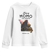 Momo The Monster Folklore Youth Sweatshirt Louisiana Missouri Cryptid Lover Gift