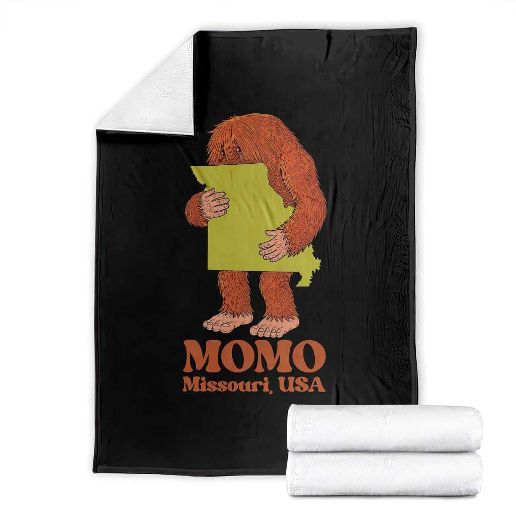 Missouri Cryptid Local Legend Throw Blanket Momo The Monster Lover Graphic