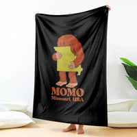 Missouri Cryptid Local Legend Throw Blanket Momo The Monster Lover Graphic