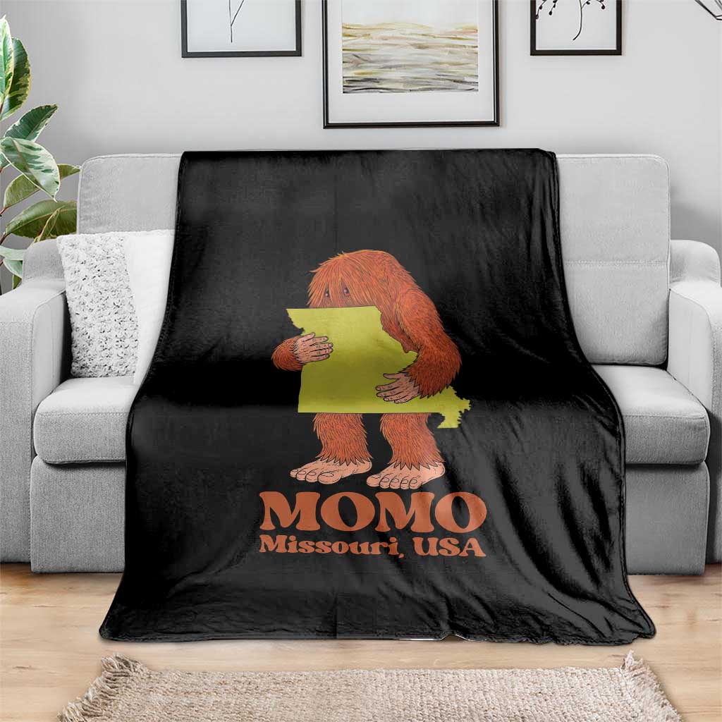 Missouri Cryptid Local Legend Throw Blanket Momo The Monster Lover Graphic