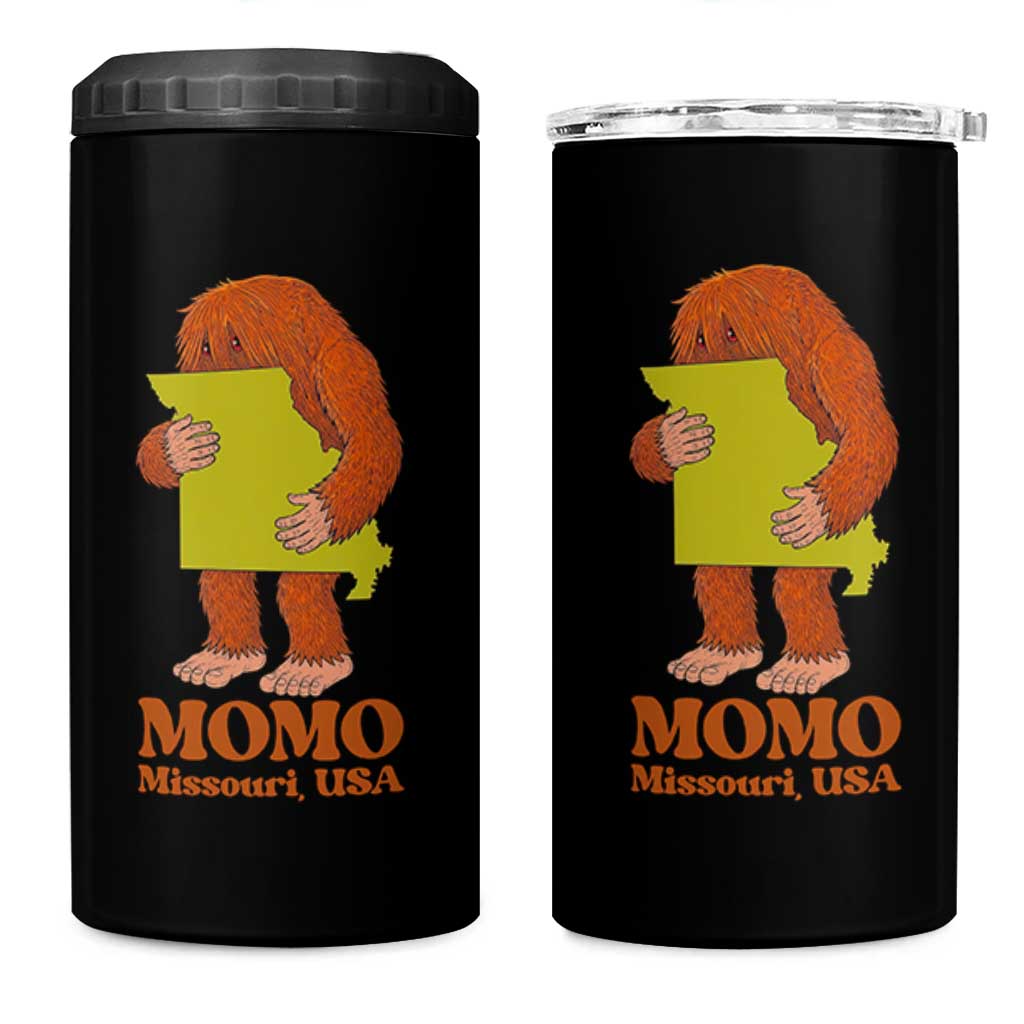 Missouri Cryptid Local Legend 4 in 1 Can Cooler Tumbler Momo The Monster Lover Graphic