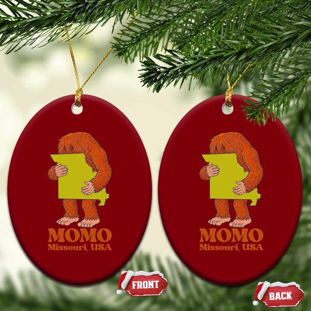 Missouri Cryptid Local Legend Ceramic Ornament Momo The Monster Lover Graphic