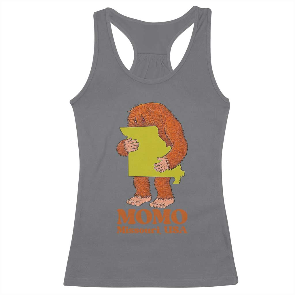 Missouri Cryptid Local Legend Racerback Tank Top Momo The Monster Lover Graphic