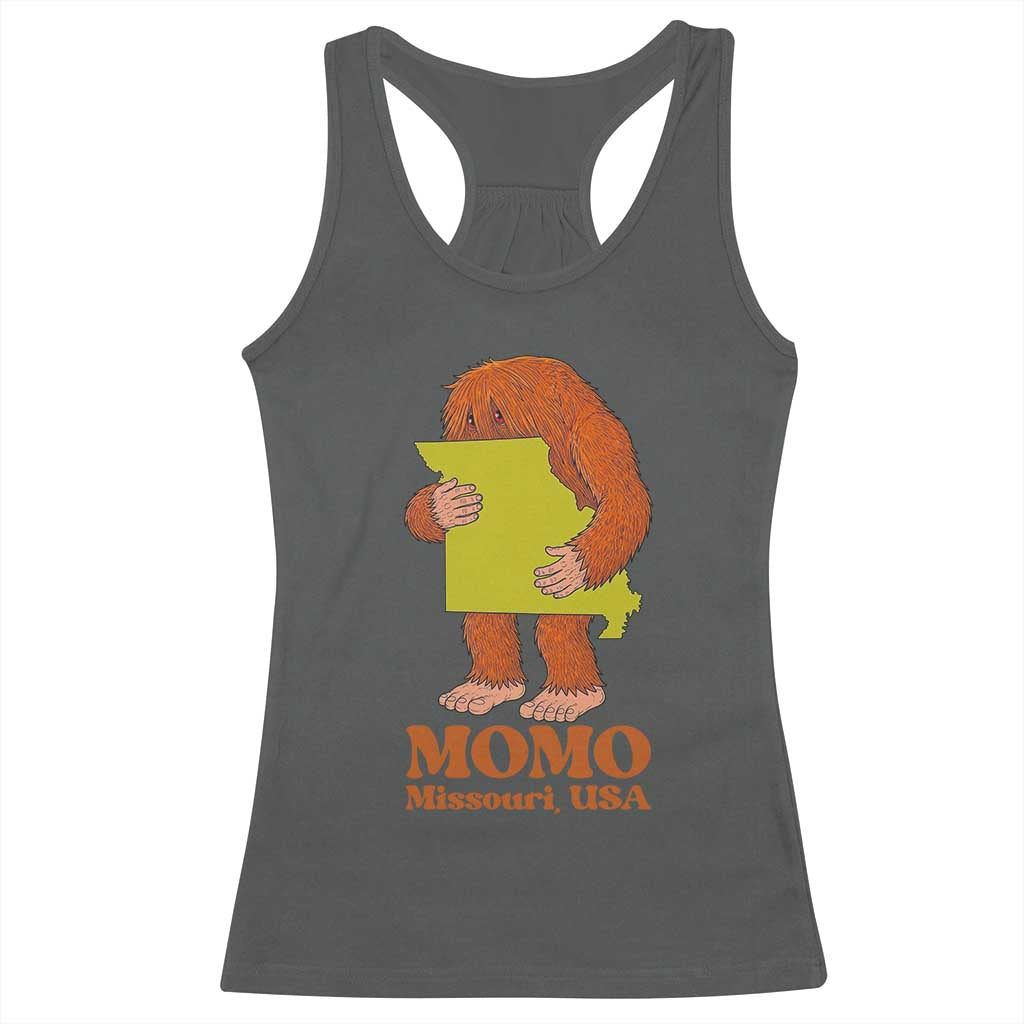 Missouri Cryptid Local Legend Racerback Tank Top Momo The Monster Lover Graphic