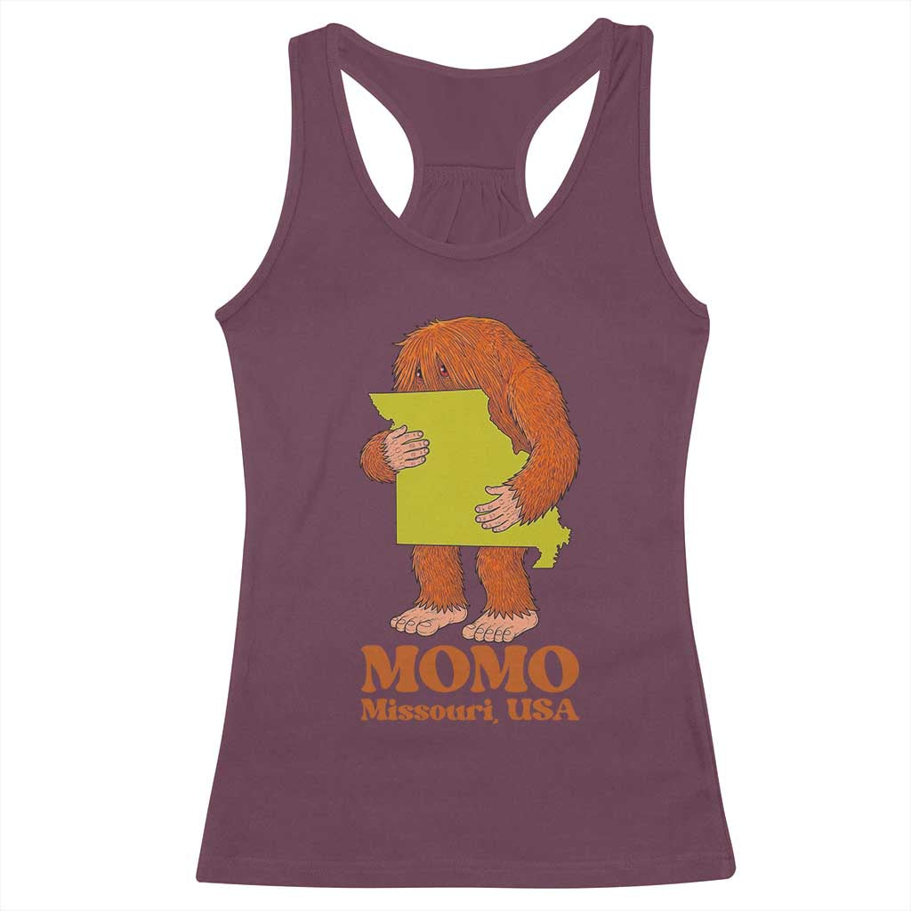 Missouri Cryptid Local Legend Racerback Tank Top Momo The Monster Lover Graphic