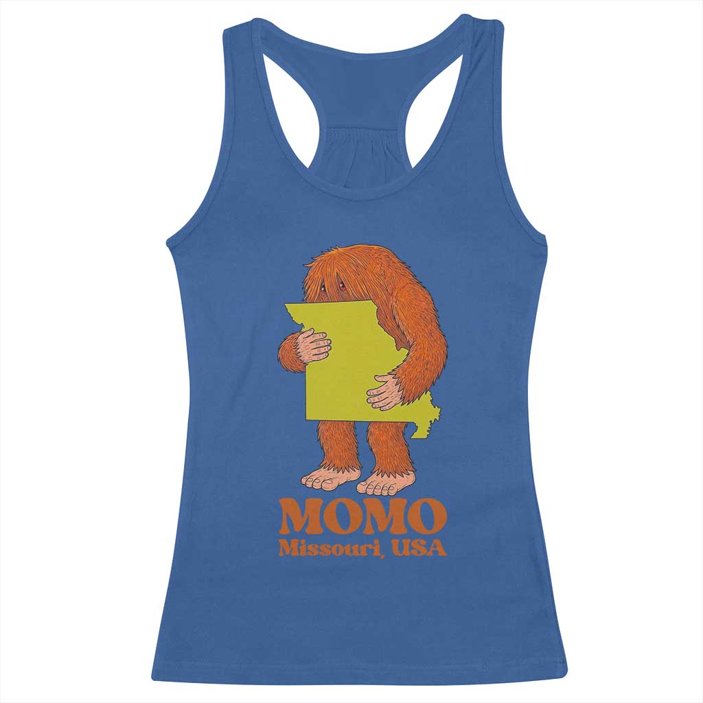 Missouri Cryptid Local Legend Racerback Tank Top Momo The Monster Lover Graphic