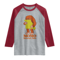 Missouri Cryptid Local Legend Raglan Shirt Momo The Monster Lover Graphic