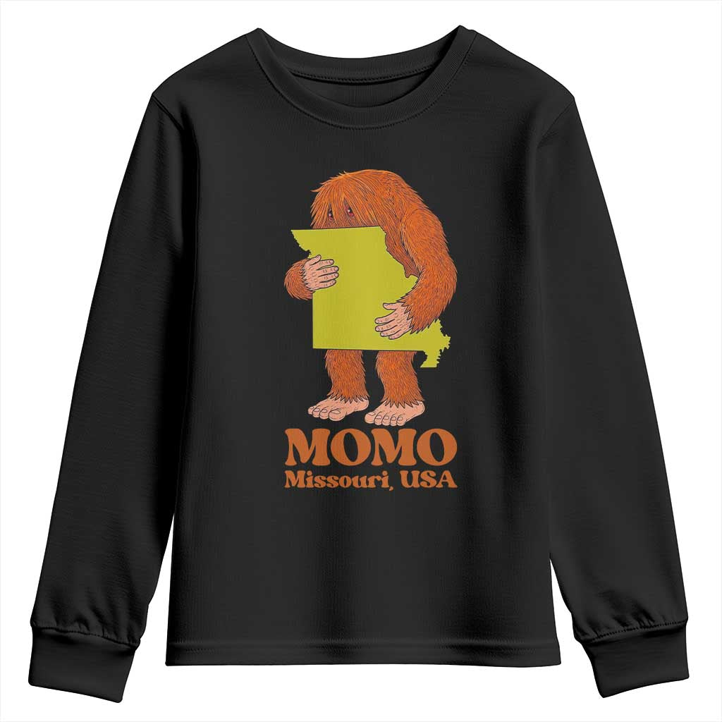 Missouri Cryptid Local Legend Youth Sweatshirt Momo The Monster Lover Graphic
