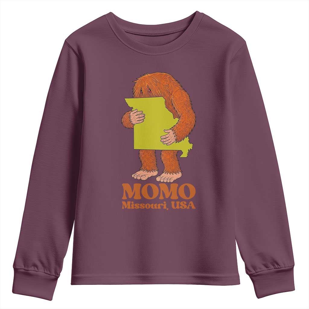 Missouri Cryptid Local Legend Youth Sweatshirt Momo The Monster Lover Graphic