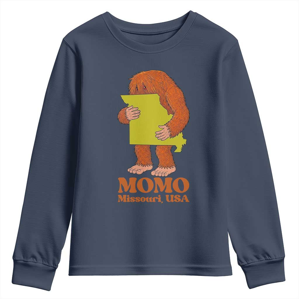 Missouri Cryptid Local Legend Youth Sweatshirt Momo The Monster Lover Graphic