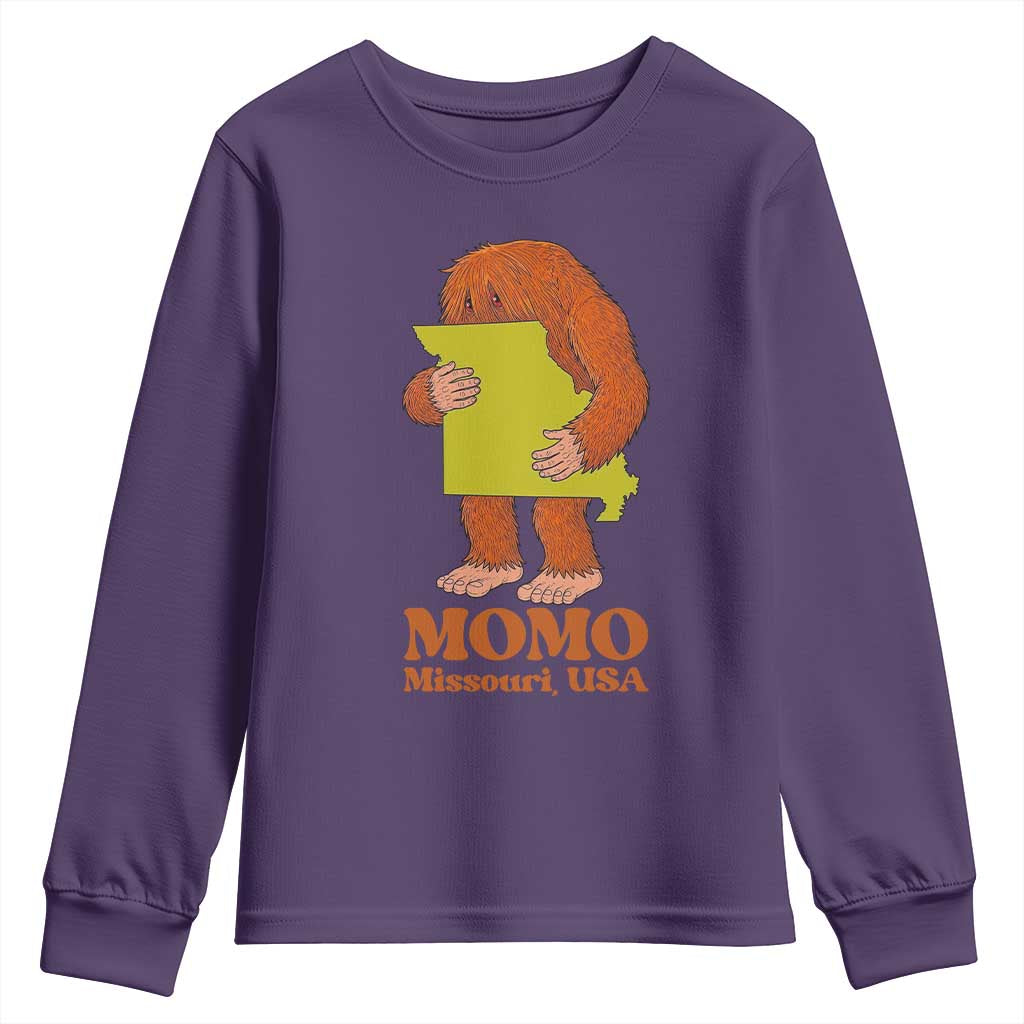 Missouri Cryptid Local Legend Youth Sweatshirt Momo The Monster Lover Graphic
