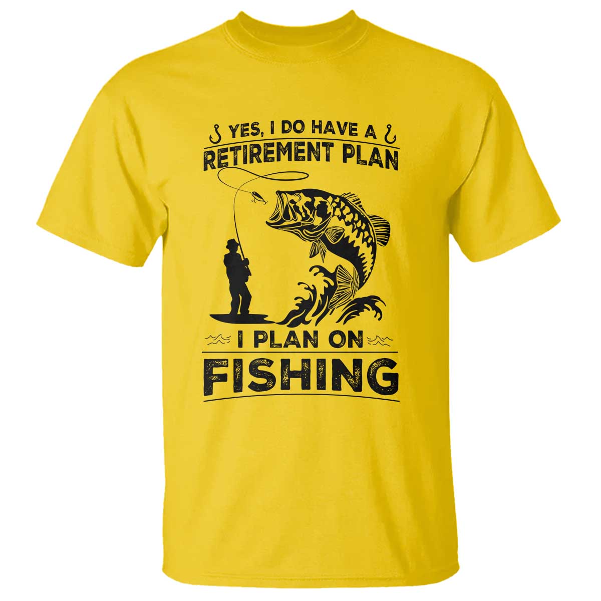 I Do Have Retirement Plan I Plan On Fishing T Shirt Retired Men - Wonder Print Shop