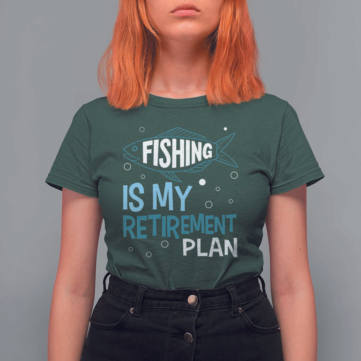Fishing Is My Retirement Plan T Shirt For Women Perfect For Retirees And Fishing Lovers - Wonder Print Shop