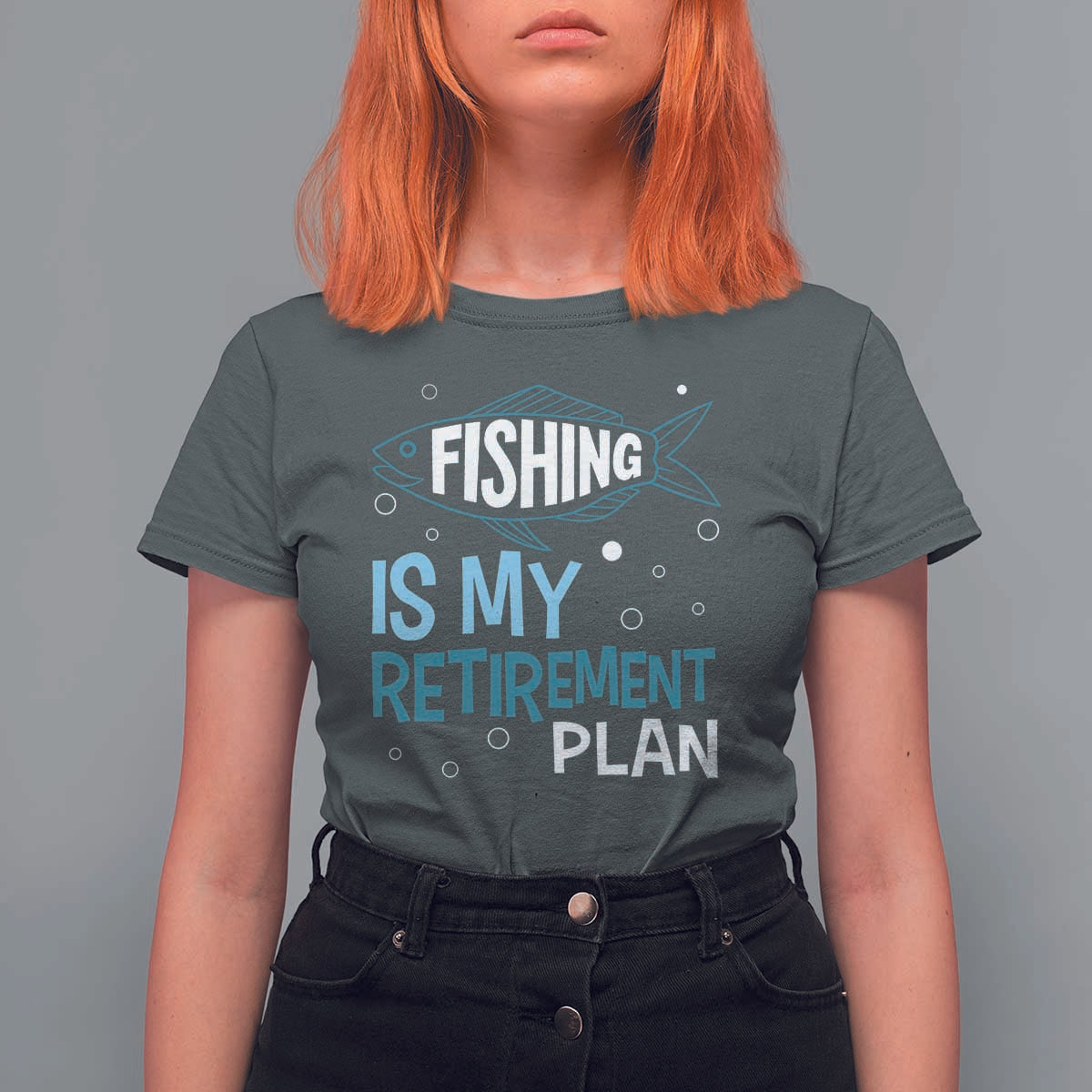 Fishing Is My Retirement Plan T Shirt For Women Perfect For Retirees And Fishing Lovers - Wonder Print Shop