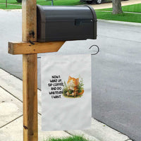 Cat Coffee Lover Garden Flag Now I Wake Up Sip Coffee And Do Whatever I Want - Wonder Print Shop