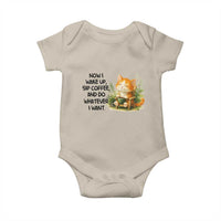 Cat Coffee Lover Baby Onesie Now I Wake Up Sip Coffee And Do Whatever I Want - Wonder Print Shop