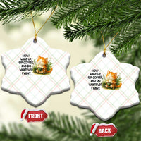 Cat Coffee Lover Ceramic Ornament Now I Wake Up Sip Coffee And Do Whatever I Want - Wonder Print Shop