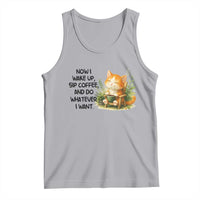 Cat Coffee Lover Tank Top Now I Wake Up Sip Coffee And Do Whatever I Want - Wonder Print Shop