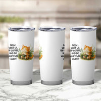 Cat Coffee Lover Tumbler Cup Now I Wake Up Sip Coffee And Do Whatever I Want