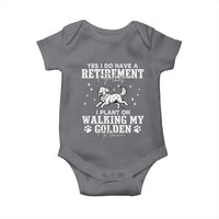 Dog Lover Baby Onesie I Plan On Walking My Golden Retriever Retirement - Wonder Print Shop