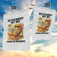 Funny Retirement Cat Garden Flag Retired Not My Problem Anymore Chill Beach Vibes - Wonder Print Shop