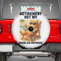 Funny Retirement Cat Spare Tire Cover Retired Not My Problem Anymore Chill Beach Vibes - Wonder Print Shop