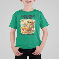 Funny Retirement Cat T Shirt For Kid Retired Not My Problem Anymore Chill Beach Vibes - Wonder Print Shop
