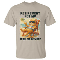 Funny Retirement Cat T Shirt Retired Not My Problem Anymore Chill Beach Vibes - Wonder Print Shop