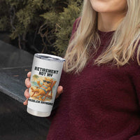 Funny Retirement Cat Tumbler Cup Retired Not My Problem Anymore Chill Beach Vibes