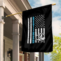 Funny Retired Police Officer Garden Flag Patriotic Flag With Handcuffs - Wonder Print Shop