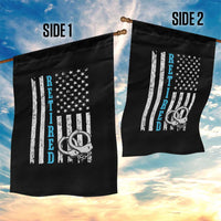 Funny Retired Police Officer Garden Flag Patriotic Flag With Handcuffs - Wonder Print Shop